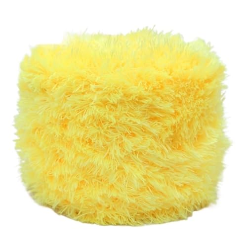 LuoShaiu 200G Korallen Samt Handgemachte Wolle Garn Plüsch Stricken Natürliche Häkeln Flauschigen Stricken Dicke Wolle(11 chicken yellow) von LuoShaiu