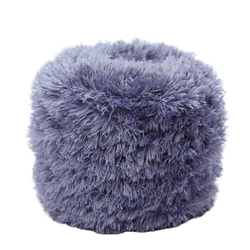 LuoShaiu 200G Korallen Samt Handgemachte Wolle Garn Plüsch Stricken Natürliche Häkeln Flauschigen Stricken Dicke Wolle(24 dark grey) von LuoShaiu