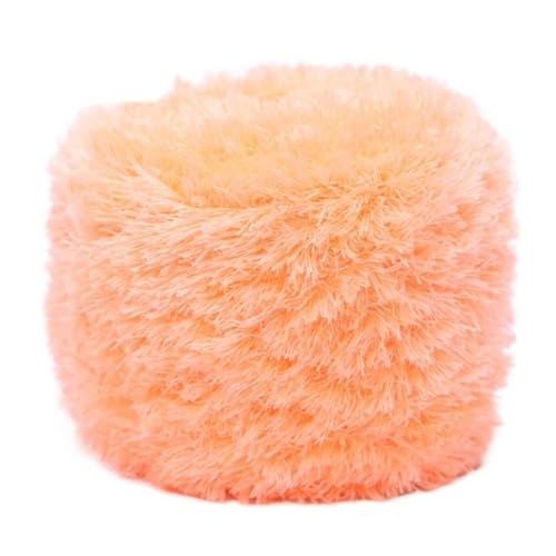 LuoShaiu 200G Korallen Samt Handgemachte Wolle Garn Plüsch Stricken Natürliche Häkeln Flauschigen Stricken Dicke Wolle(29 orange) von LuoShaiu