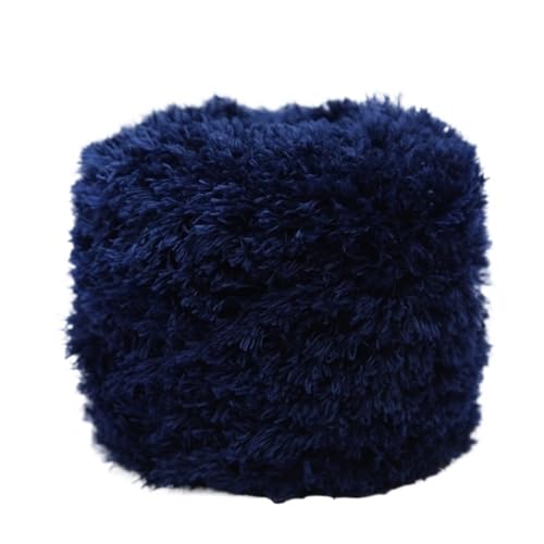 LuoShaiu 200G Korallen Samt Handgemachte Wolle Garn Plüsch Stricken Natürliche Häkeln Flauschigen Stricken Dicke Wolle(38 Old Blue) von LuoShaiu
