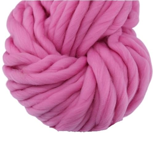 LuoShaiu 250 g 36 m Wolle grobes Garn Filz grobes Garn for handgemachten Stricken Spinnen verwendet Dicke Wolle(07 lotus pink) von LuoShaiu