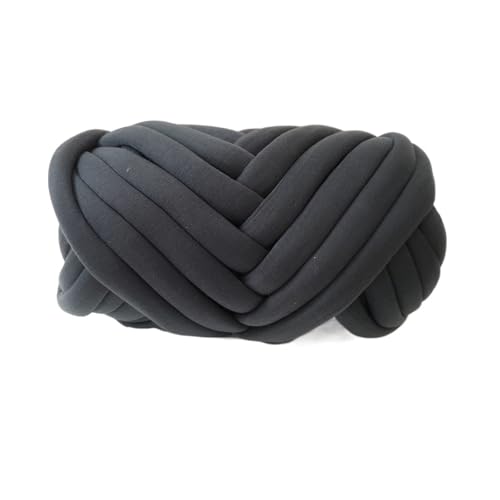 LuoShaiu 250 g DIY Roving-Faden, superweich, waschbar, for Stricken von Armstricken, for Sofa, Bett, Decke, Kissen, Haustierbett Dicke Wolle(Dark Gray) von LuoShaiu