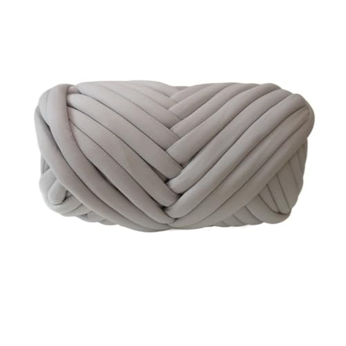 LuoShaiu 250 g DIY Roving-Faden, superweich, waschbar, for Stricken von Armstricken, for Sofa, Bett, Decke, Kissen, Haustierbett Dicke Wolle(Light Gray) von LuoShaiu