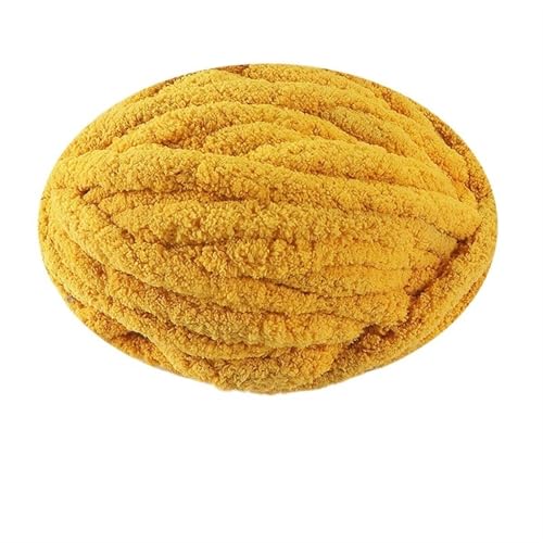 LuoShaiu 250G flauschigen dicken Plüsch Baby warme gestrickte Baumwolle häkeln Garn DIY Decke Schal Dicke Wolle(11-jiang huang) von LuoShaiu
