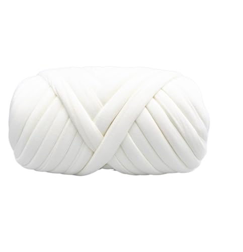 LuoShaiu 250G gewebtes Spinngarn, grobes Garn, Haustiernest, grobes Garn Dicke Wolle(White) von LuoShaiu