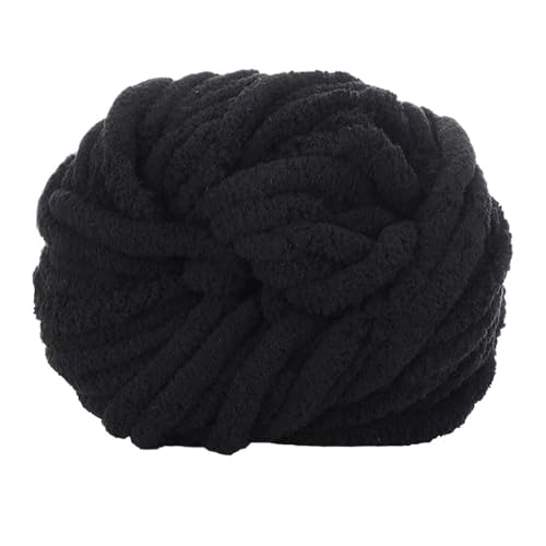 LuoShaiu Handgestricktes grob gesponnenes Garn mit weichem Garnzusatzverfahren, Nähzubehör Dicke Wolle(Black) von LuoShaiu