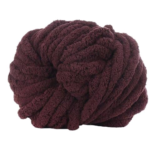 LuoShaiu Handgestricktes grob gesponnenes Garn mit weichem Garnzusatzverfahren, Nähzubehör Dicke Wolle(Brown) von LuoShaiu