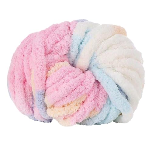 LuoShaiu Handgestricktes grob gesponnenes Garn mit weichem Garnzusatzverfahren, Nähzubehör Dicke Wolle(Marshmallow color) von LuoShaiu