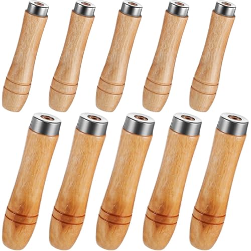 Luobannm 10 PCs Holzdatei Mittel und Groß mit Starken Metallkragen Holzgriffe für Schraubendreher -Handbohrdatei Luobannm 10 PCs Holzdatei Mittel und Groß mit Starken Metallkragen Holzgriffe für Schraubendreher -Handbohrdatei von Luobannm
