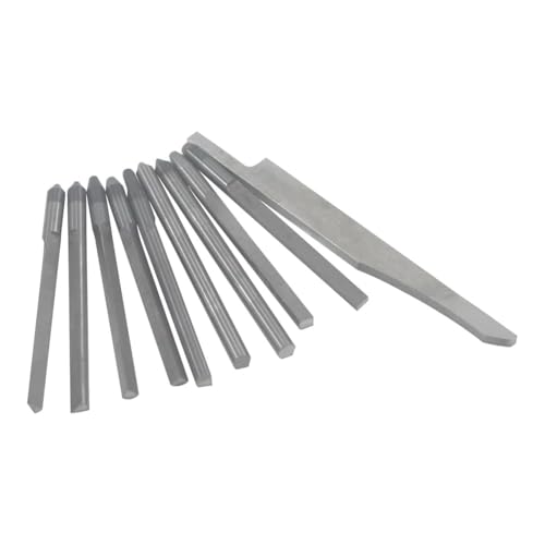 Luobannm 10 PCs Wolfram -Stahlschnitzgravier -Messer -Gravur Schneidbits für Pneumatische Impact Schmuckstecher Werkzeuge von Luobannm