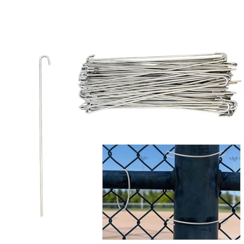 Luobannm 100-Pack-Kettengliedzaun Krawatten Hochleistungszaun Kabel für die Reparatur Von Hundezaun, Gartenzaun 10,5 von Luobannm