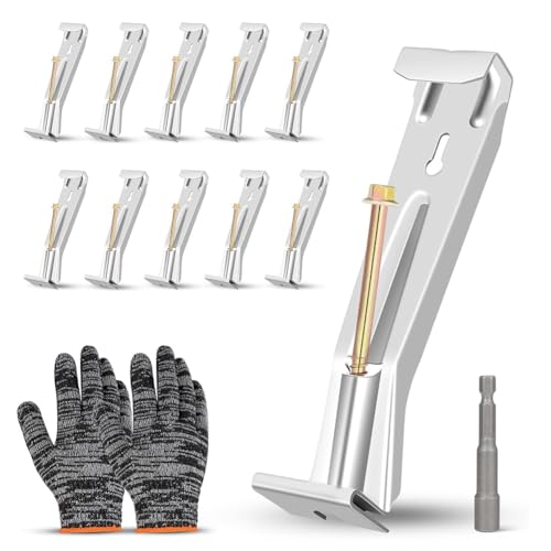 Luobannm 10er Pack Versteckter Dachrinnenhaken mit Rostfreien Schrauben und Clips für 5" K-Typ Aluminiumdachrinnen, Zur Reparatur Von Hängenden Dachrinnen von Luobannm
