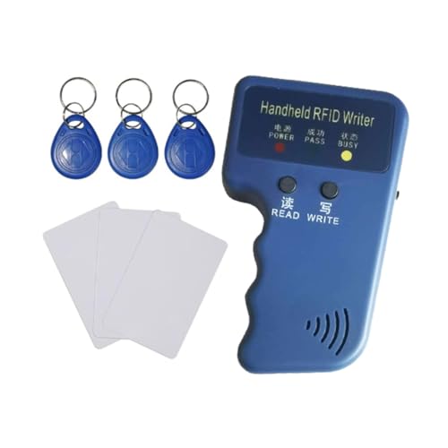 Luobannm 125-KHz-Kartenlesegerät für Tragbaren RFID-Kopierer für ID HID und AWID mit 3 T5577-Schlüsselanhängern von Luobannm