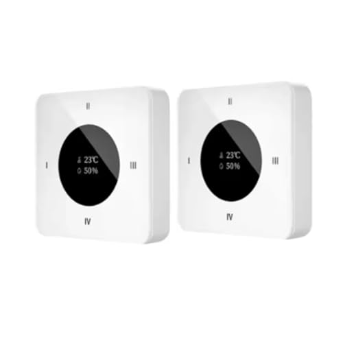 Luobannm 2 Stück Funkschalter KS1Pro Multi Key Intelligent Scene Fernbedienung Schalter Temperatur Feuchtigkeitssensor Anzeige Luobannm 2 Stück Funkschalter KS1Pro Multi Key Intelligent Scene Fernbedienung Schalter Temperatur Feuchtigkeitssensor Anzeige von Luobannm