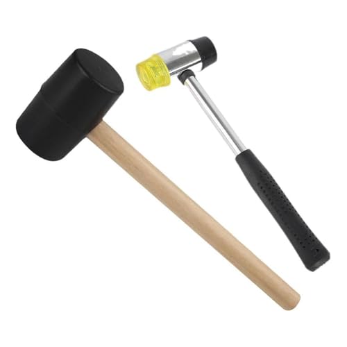Luobannm 2 Stück Gummihammer, Multifunktionshammer, Geeignet für, Holzbearbeitung, Bodenbeläge, Camping und Andere Branchen von Luobannm