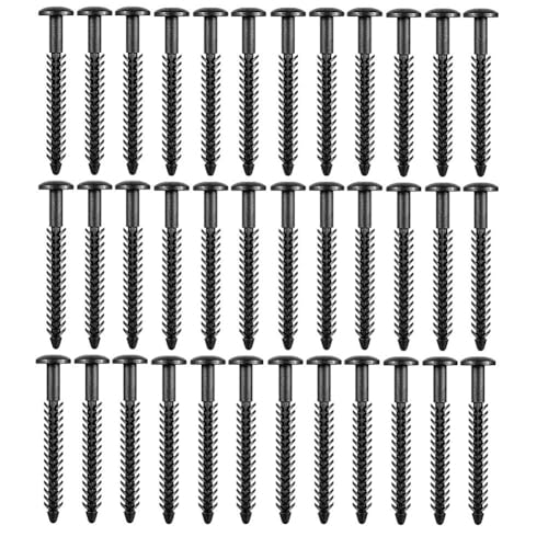 Luobannm 3 36-Teilige Vinyl-Verschlussfesternungsscheibenscheibenscheibe Lok Pin Spikes -Schwarz von Luobannm