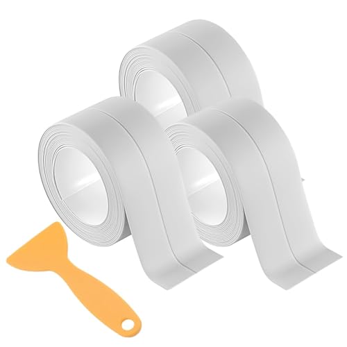 Luobannm 3 Rollen Dichtungsband, Wasserdicht, Selbstklebend, Dichtungsstreifen für Toilette, Badezimmer, Waschbecken, Badewanne, Boden- und Wandkanten, von Luobannm