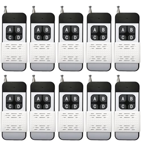 Luobannm 4-Button Garagentorentür Fernbedienung 433 MHz Wireless Fernbedienungsschalter für Universelle Autoalarmsystem für DC 12 V für Wasserpumpenmotor Luobannm 4-Button Garagentorentür Fernbedienung 433 MHz Wireless Fernbedienungsschalter für Universelle Autoalarmsystem für DC 12 V für Wasserpumpenmotor von Luobannm