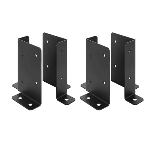 Luobannm 4 Stück Verstellbare Pfostenhalterungen für 2X4, 6X6 Pfosten, Holzzaunpfosten-Basishalterung für Pergola, Briefkastenpfosten von Luobannm