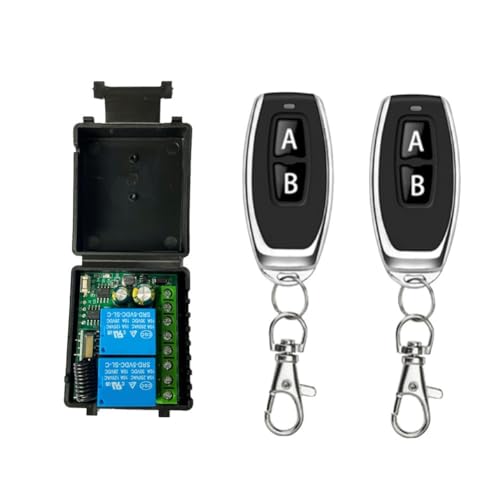 Luobannm 433MHz Fernbedienung DC6V-30V 2Ch -Relaisempfänger mit Fernbedienung für Garagentorlichtsteuerung Luobannm 433MHz Fernbedienung DC6V-30V 2Ch -Relaisempfänger mit Fernbedienung für Garagentorlichtsteuerung von Luobannm
