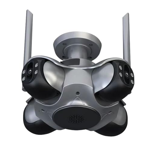 Luobannm 4MP HD Four Bildschirme WiFi IP -Kamera 4MP HD Wireless WiFi Camera Outdoor PTZ Four Lens Human Auto Tracking Kamera Videoüberwachungskamera EU -Stecker von Luobannm