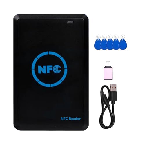 Luobannm 5-Band-NFC Smart Chip Reader/Writer +5XUID Keychain 125K 13,56M Kopierer HID Duplicator Tag Clone ID IC Keychain-Schlüssel Kopie von Luobannm