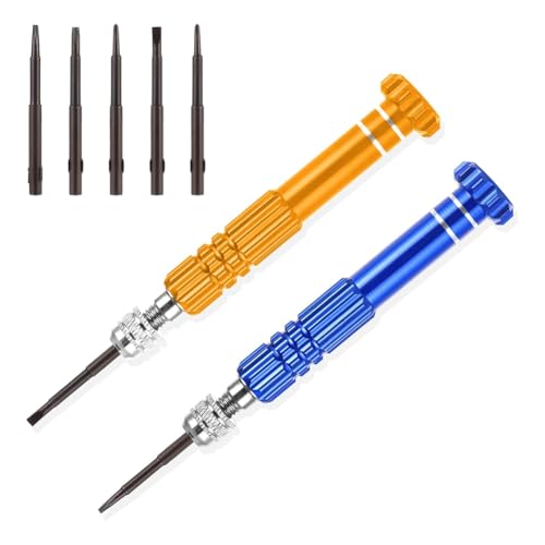 Luobannm 5-in-1-Präzisions-Brillenreparatur-Schraubendreher-Set, Magnetischer Uhrenschraubendreher für Elektronik, Sonnenbrillen, Handy, Schmuck von Luobannm