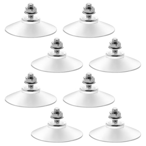 Luobannm 8er-Pack Transparente Saugnapfpads Aus PVC, Verdickte Saugnäpfe mit M6 X 14-Gewindeschraube, Extra Stark, für Badezimmer und Küche von Luobannm