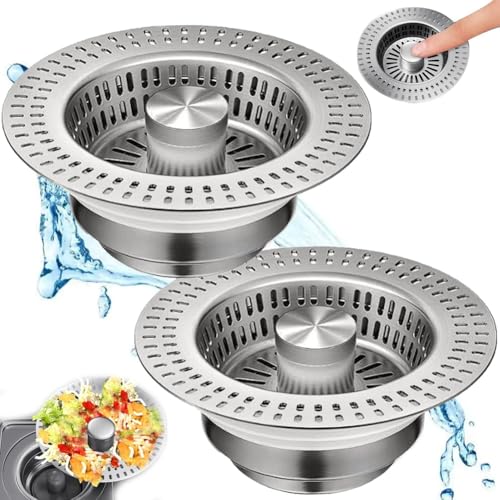 Luobannm -Abflusssieb für Küchenspüle, Spülbeckenstöpsel Aus Metall, Abflussfilter für Badezimmerspüle, Auffangkorb von Luobannm