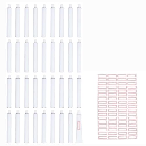 Luobannm Aluminiumlackrohre 20 Ml 36 Pcs Leer Leer Aluminiumrohr Leere Zahnpastafarbe für Ölfarbe von Luobannm