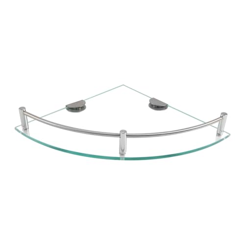 Luobannm Badezimmerregale, Eckregal Aus Glas für Badezimmer, Dreieckig, Zur Wandmontage, Regal Aus Gehärtetem Glas Zur Aufbewahrung Von Duschgel/Seife Luobannm Badezimmerregale, Eckregal Aus Glas für Badezimmer, Dreieckig, Zur Wandmontage, Regal Aus Gehärtetem Glas Zur Aufbewahrung Von Duschgel/Seife von Luobannm