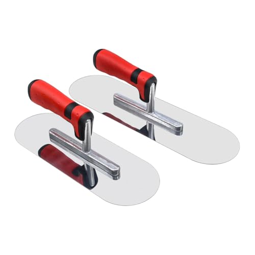 Luobannm Betonwerkzeug-Set: Glättkelle und Poolkelle (14" X 4" & 11" X 4") für Trockenbau, Verputzen, Mauerwerksbau und Bauhandwerk von Luobannm