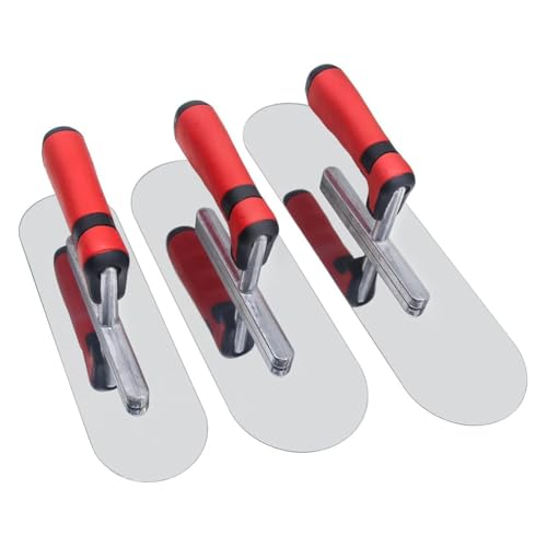 Luobannm Betonwerkzeugsatz Trockenbau Putz Mauerwerk Baukit Flachfinish-Spachtel (14" X 4" & 11" X 4" & 10" X 3") von Luobannm