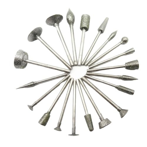 Luobannm Bohrbit -Rotary -Werkzeug 3mm Schaft -Diamant -Schleif -Burr - 20pcs Gravur Schnitzglas Jade von Luobannm