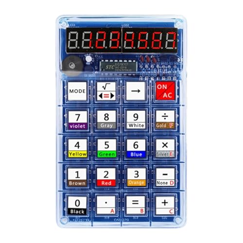 Luobannm DIY Taschenrechner Bausatz mit LED-Display Taschenrechner Elektronik Schweißübungstraining Experimentierpraxis Schweißprojekt A von Luobannm