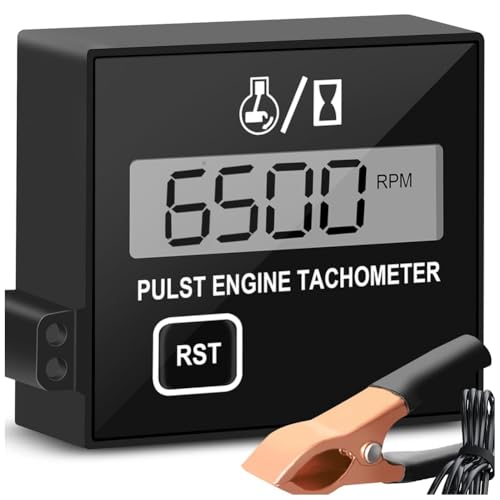 Luobannm Digitaler Drehzahlmesser für Kettensägen, Drehzahlmesser für Kleine Motoren, Digitale Anzeige, Pulstachometer, Elektronischer Drehzahlmesser für Motorräder von Luobannm