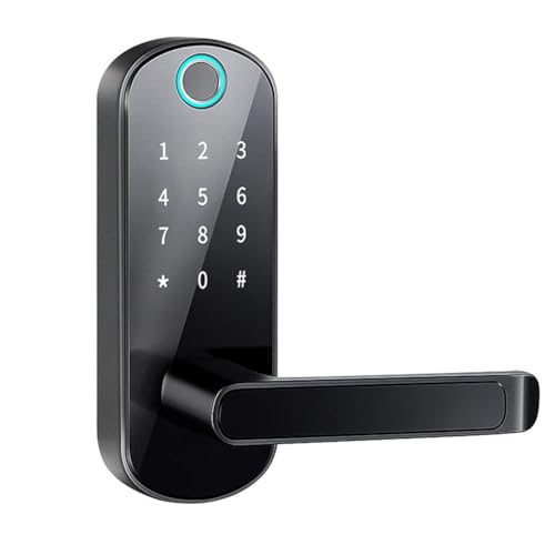Luobannm Digitaler Elektronikschloss Tuya Wifi Smart Türschloss App Fernbedienung Schwarz von Luobannm