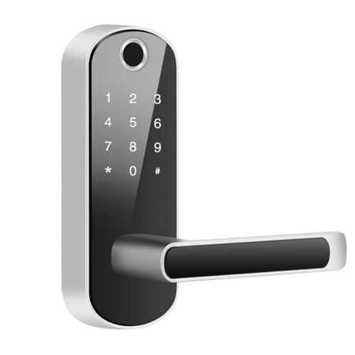 Luobannm Digitaler Elektronischer Schloss Tuya Wifi Smart Türschloss App Fernbedienung Silber von Luobannm