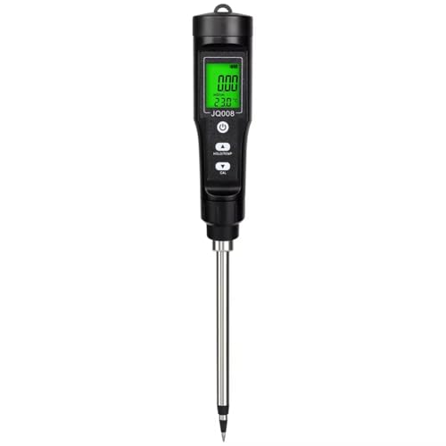 Luobannm Digitales LCD-Boden-Leitfähigkeitsmessgerät, 0,00-10,00 MS/cm, Hintergrundbeleuchtung, Wasserdichtes Bodenleitfähigkeitsmessgerät für Den Blumengartenbau von Luobannm