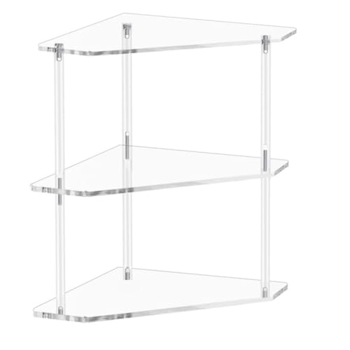Luobannm Dreieckiger Beistelltisch Aus Acryl - Eck-Beistelltisch mit 3 Ebenen - Kleiner Ecktisch für Wohnzimmer, Schlafzimmer, Badezimmer Luobannm Dreieckiger Beistelltisch Aus Acryl - Eck-Beistelltisch mit 3 Ebenen - Kleiner Ecktisch für Wohnzimmer, Schlafzimmer, Badezimmer von Luobannm