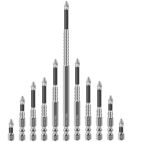 Luobannm Elektrischer Bohrer Kompatibler 11pcs Treiber Bit K5 Impact Screverdriver Bits Anti-Rutsch-Magnetzähnekreuze Kreuz von Luobannm