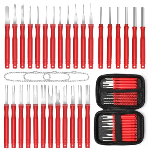 Luobannm Elektrisches Stecker Depinning -Werkzeug 30+ 4p Anschlussstiftentfernungswerkzeug Kit, Werkzeug zum Klemmstift Extraktor Draht von Luobannm