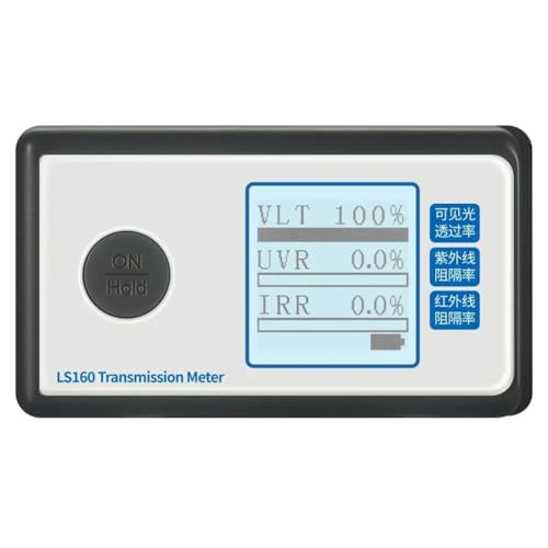 Luobannm Fensterfolie UV IR Ablehnungs- und Sichtbare Lichtdurchlässigkeitsprüfgerät, Solarfolie Transmission Meter Modell LS160 von Luobannm