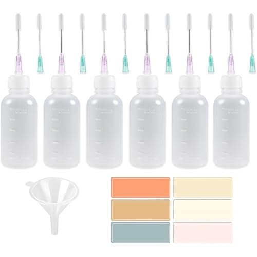 Luobannm Für, Applikator 6 Packung 50 Ml Nadelspitze Quetschflasche für Ölfarbe, Scharniere Nähmaschinen von Luobannm
