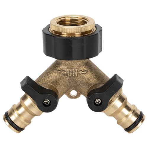 Luobannm Für Den Außenhahn-Wasserhahnadapter 1PC 3/4 "4-Wege-Messing Plastikgartenschlauch-Splitter Y-Typ-Wässerungsanschlusshändler von Luobannm