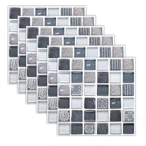 Luobannm Für die Küchenbacksplash Wasserdichte Selbstklebende Marmorwandfliesen für Badezimmer, Wohnzimmer, Einfache Installation JM732 von Luobannm