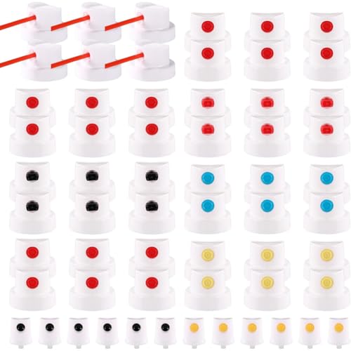 Luobannm Für die Wand-Art-Kreation Malerei Kit-60pcs -Paint-Kappen, Universal -Can Shaker Düse Schnelle Malvorlagenausbrüche Flasche von Luobannm