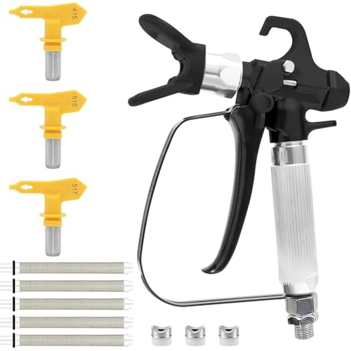 Luobannm Garten für Außenfarbe/Primer Luftless Sprayer 3600 Psi mit 3 Reversiblen Düsen (415, 515, 517) und Spitze Drehgelenk Inbegriffen von Luobannm