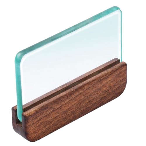 Luobannm Glasglätter zum Polieren Von Leder mit Walnussgriff, Glas-Lederkantenglätter-Block, Glättungswerkzeug von Luobannm