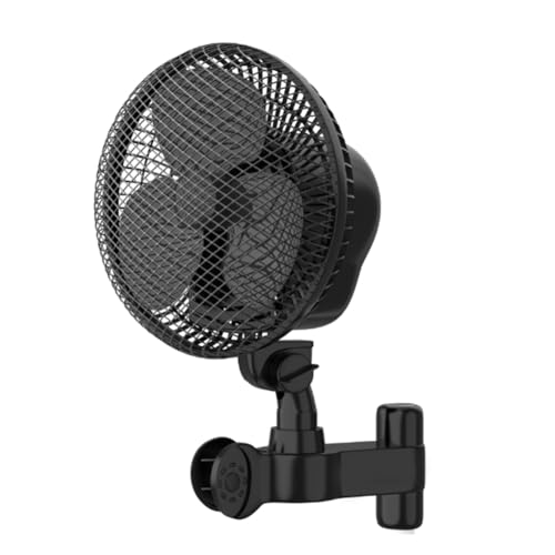 Luobannm Hochleistungs-6-Clip-Lüfter für Anbauzelte, EC-Motor mit 2 Geschwindigkeitseinstellungen für eine Verbesserte Hydroponikzirkulation, EU-Stecker von Luobannm